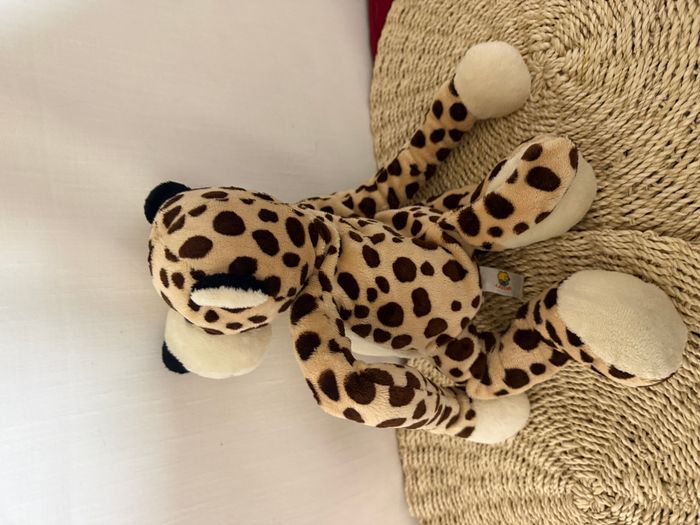 Léopard LASCAR Doudou peluche Marron et beige - photo numéro 3