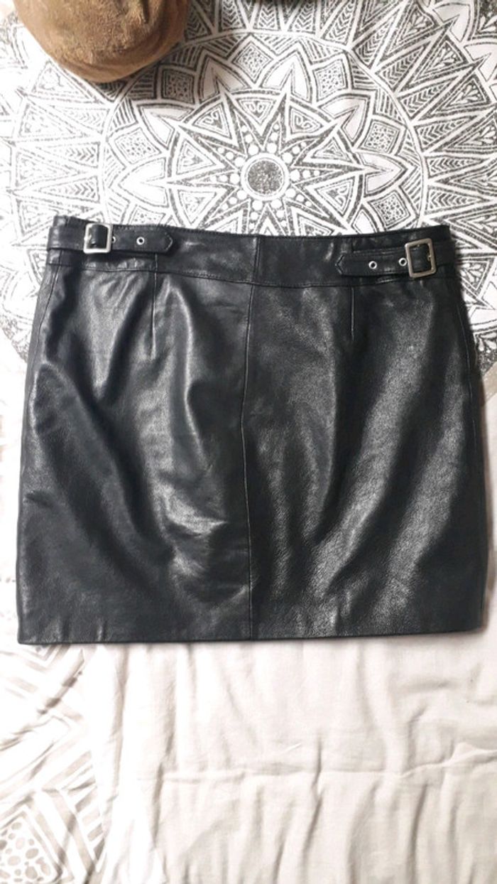 Jupe en Cuir Noire - photo numéro 2