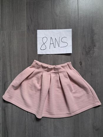Jupe fille rose clair 8 ans