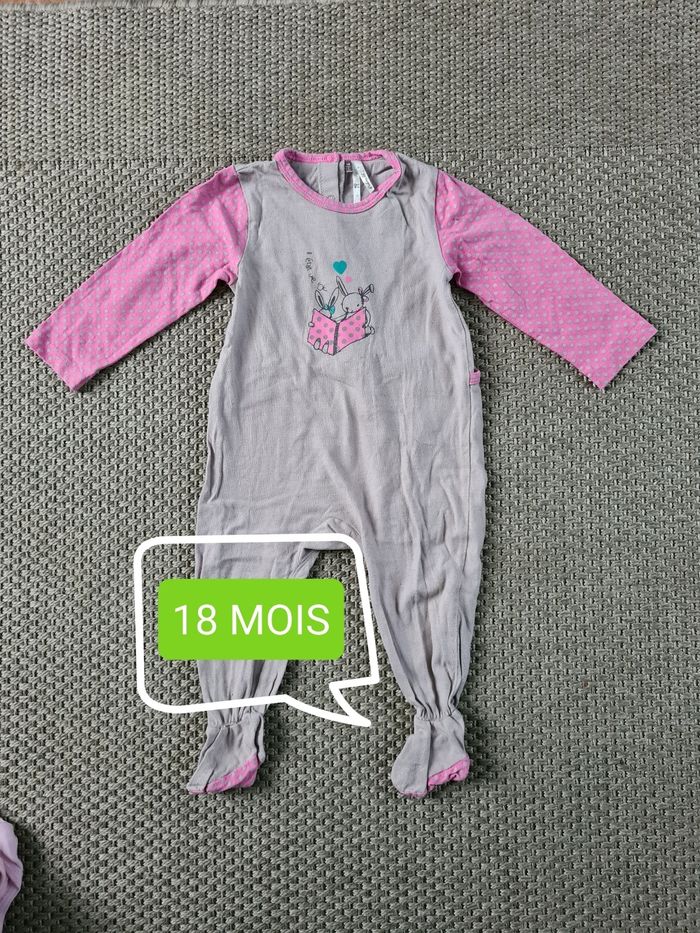 Pyjama léger "lapins" fille - 18 mois