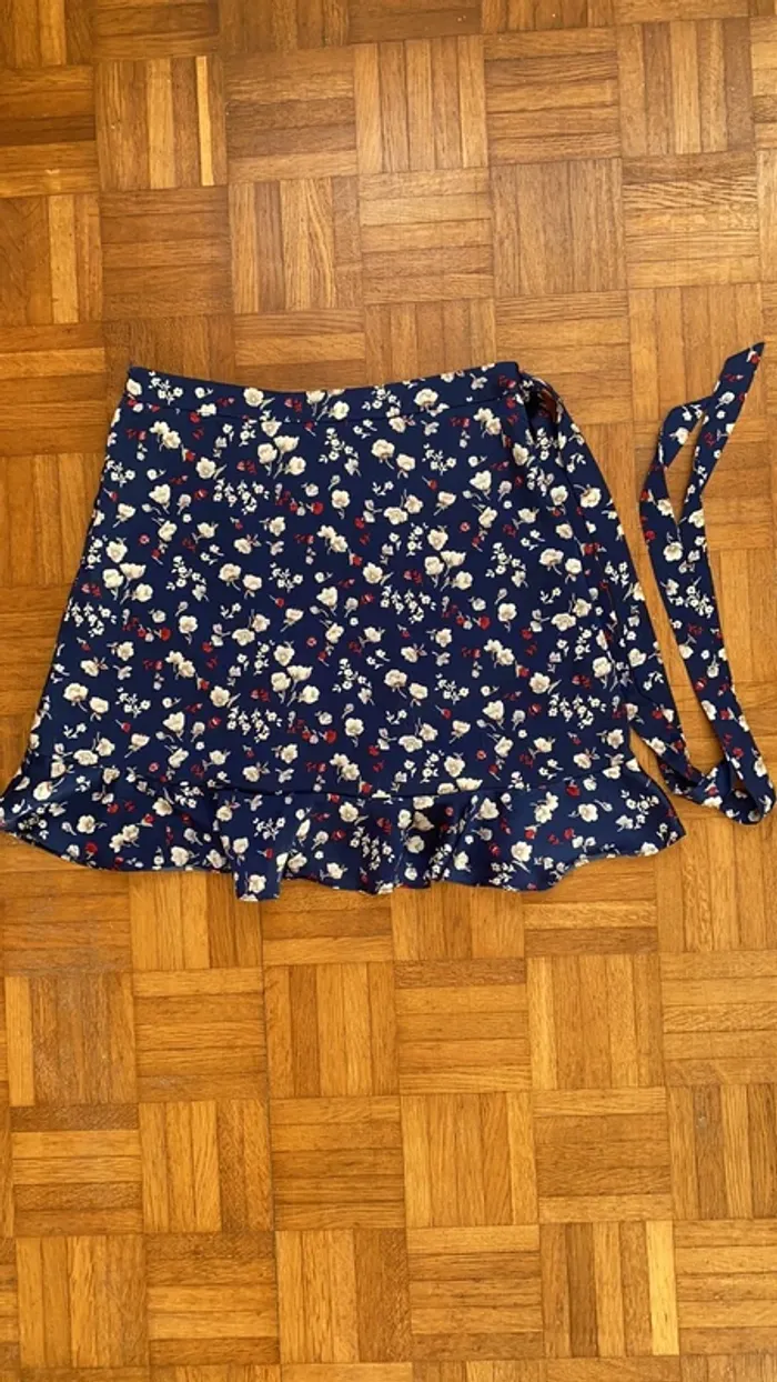 Jupe à fleurs bleue Collection IRL - photo numéro 5