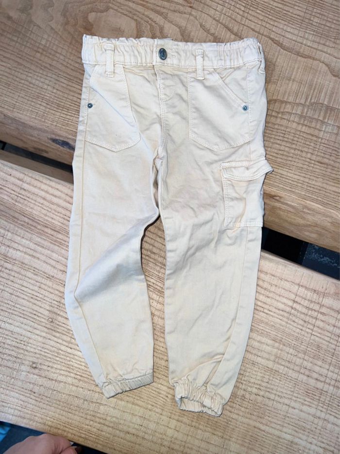 Pantalon cargo taille 3 ans Kiabi beige jean