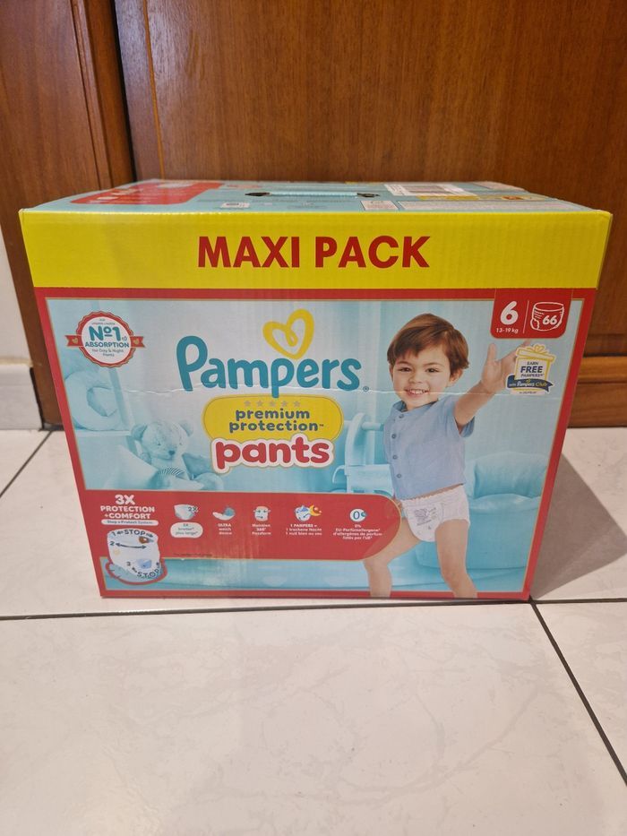 66 couches taille 6 pampers pants