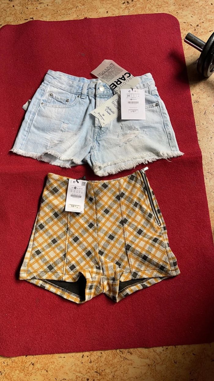 Lot de 2 shorts neufs taille 34