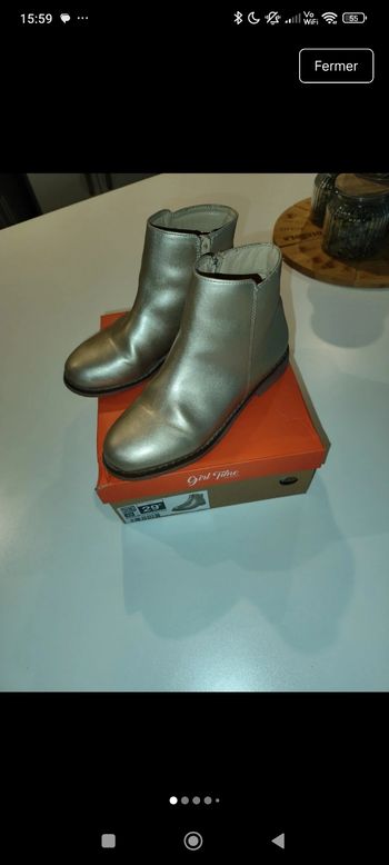 Bottines dorées 35