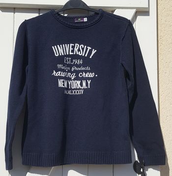 Pull bleu marine avec inscriptions Sergent Major taille 12 ans