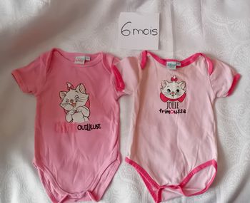 Lot de 2 bodies Marie 6 mois
