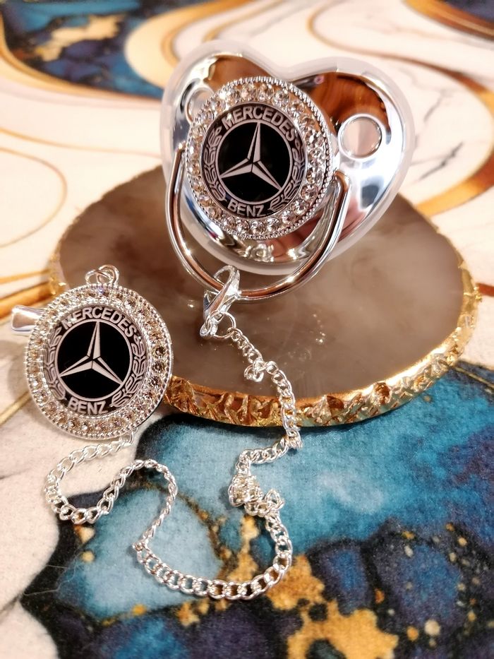 Tétine Argenté Mercedes benz - photo numéro 2