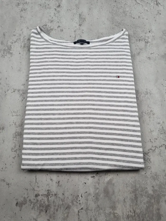 Sweat marinière Tommy Hilfiger – Taille M Femmes (mesures en photos) - photo numéro 2