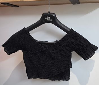 Crop top extensible noir XS