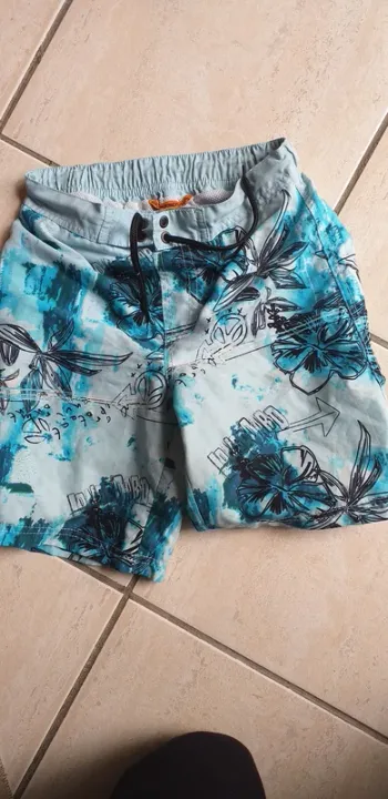 Caleçon de bain bleu ciel Longboard 8 ans 126 cm