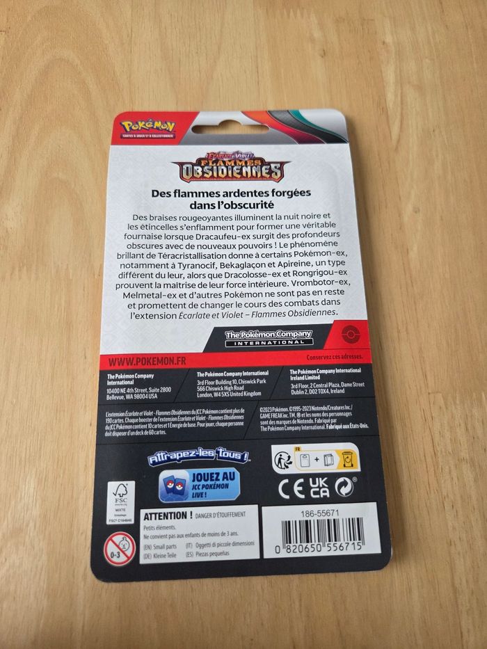Pokemon Blister booster Flammes Obsidiennes EV3 Art Set - photo numéro 7