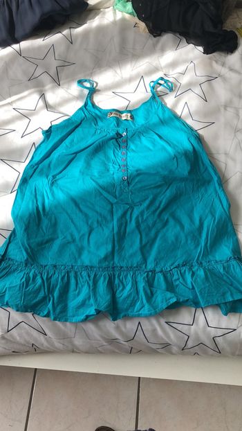 Débardeur turquoise volanté turquoise taille M