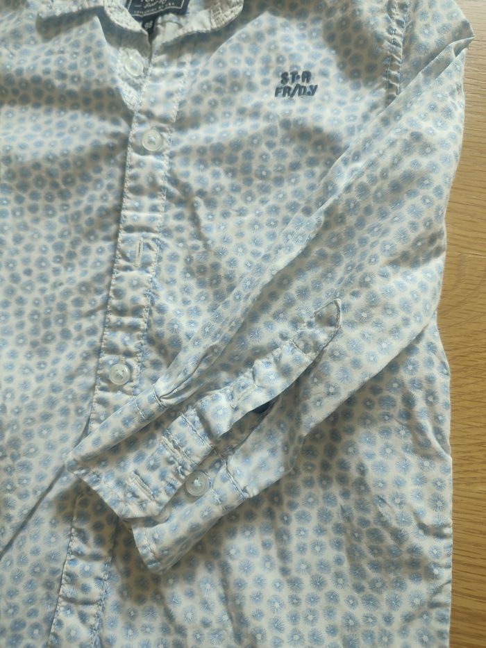Chemise 3 ans/ manches longues/ motif fleurs bleues - photo numéro 5