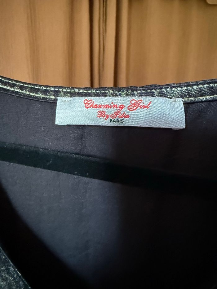 Blouse dorée manches longues fêtes - photo numéro 4