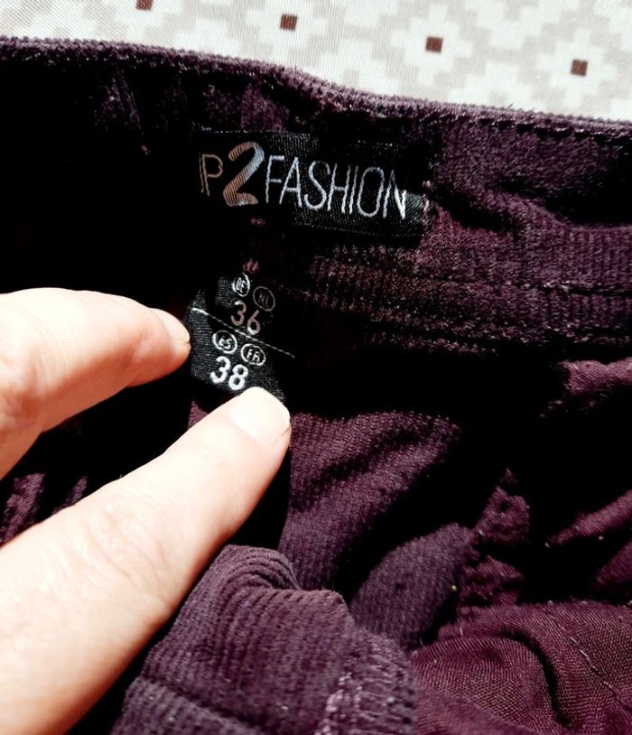 Mini jupe prune velours - photo numéro 3