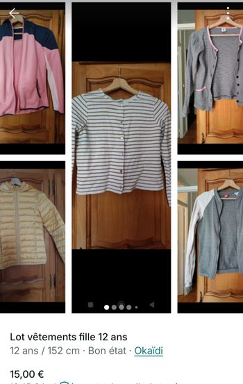 Lot vêtements fille 12 ans