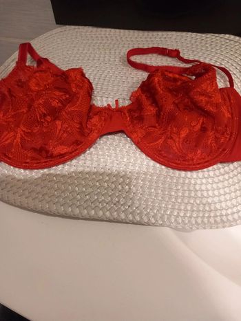 🥰 Soutien gorge taille 100d rouge dentelle