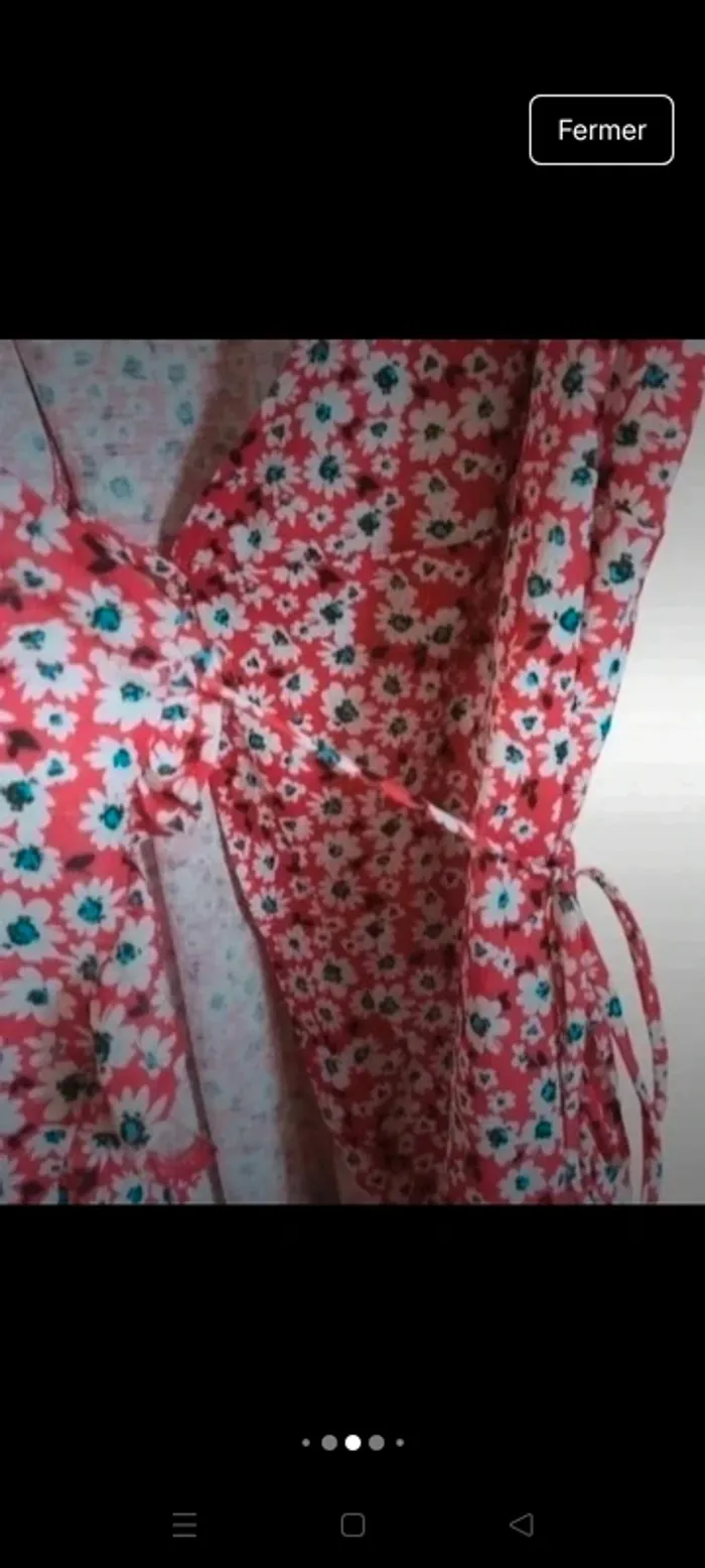 Robe imprimé fleurs ajustable taille s bershka - photo numéro 5