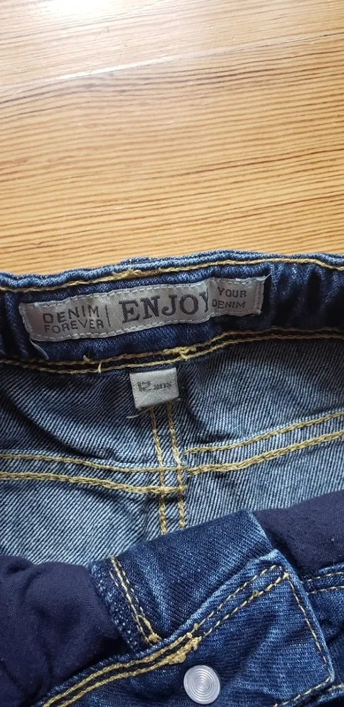 Bermuda short garçon 12 ans jeans - photo numéro 5