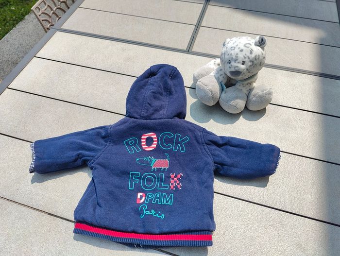 Veste garçon réversible DPAM 9 mois - photo numéro 5