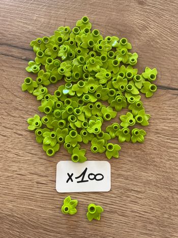 Lot de 100 feuille plate lego vert clair réf 6286831