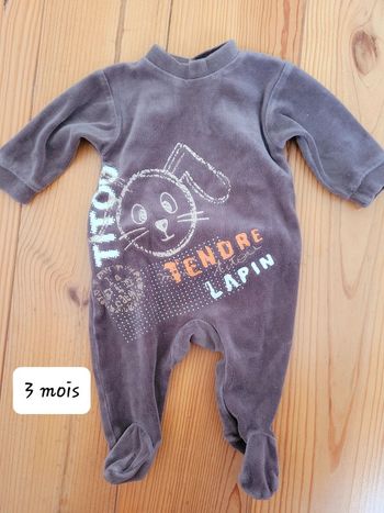 Pyjama velours (3 mois)