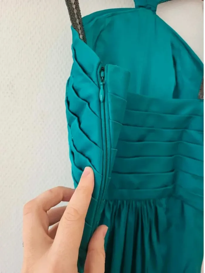 Robe de soirée  turquoise  Carlos  Miele taille  36 - photo numéro 6