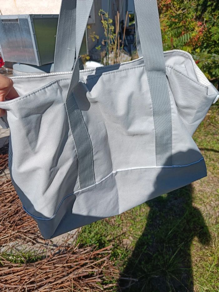 Grand sac gris et blanc - photo numéro 2