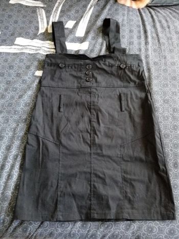 Jupe à bretelles taille haute