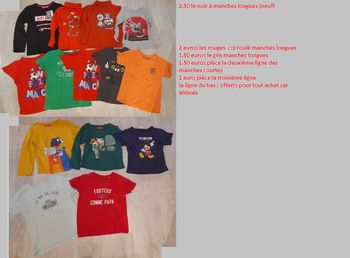 Lot de t shirts garçon 6 ans