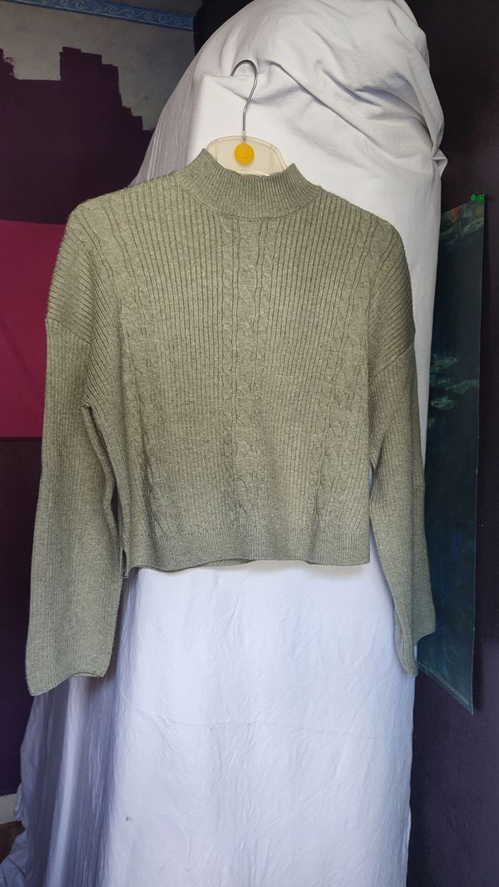 Pull vert amande taille XS - photo numéro 9
