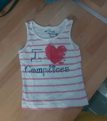 Débardeur blanc rose