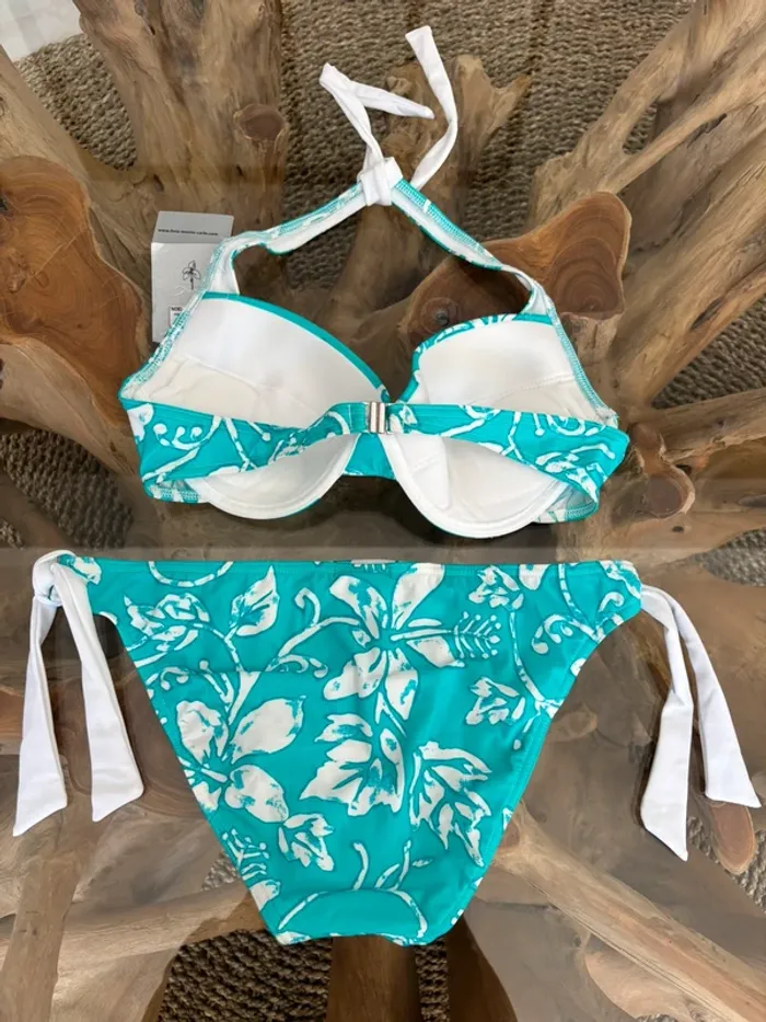 Maillot de bain 2 pièces Livia Monte Carlo bleu blanc - photo numéro 4