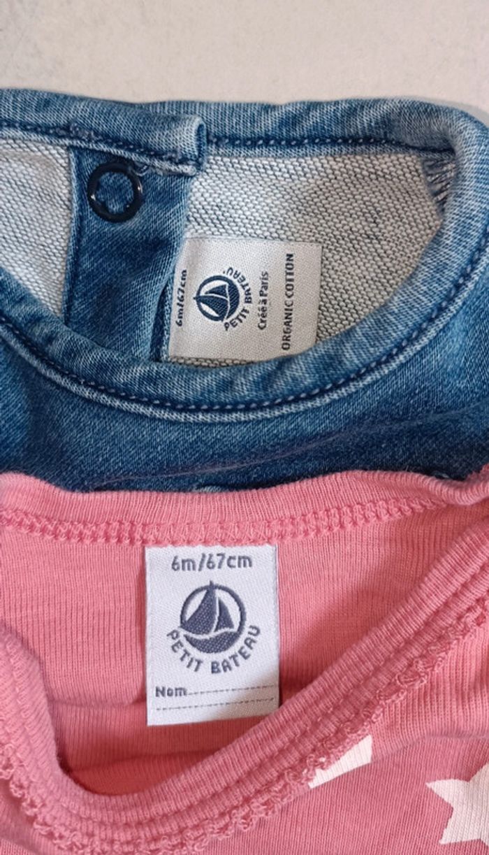 Robe en jeans + bodie manches longues - 6 mois - photo numéro 6