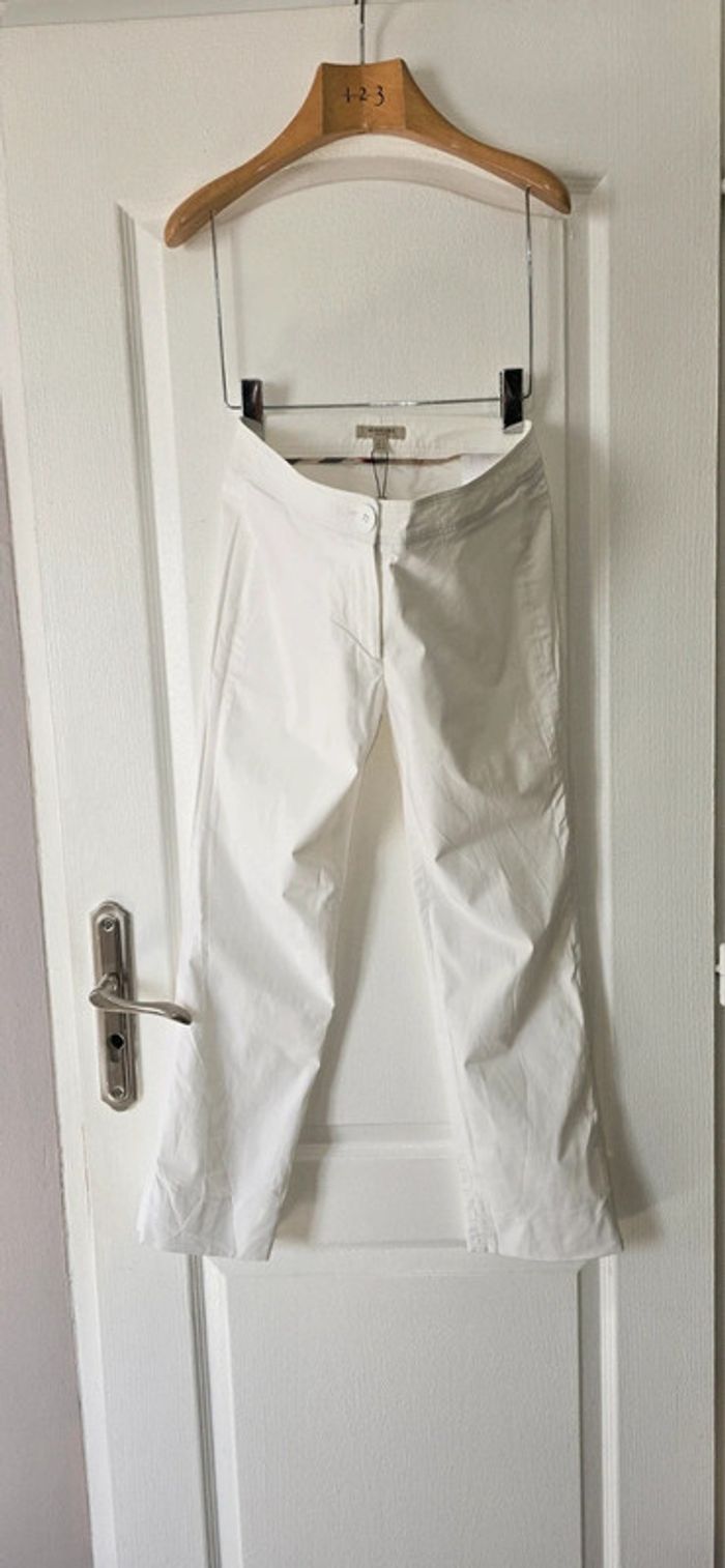 Pantalon Burberry London Blanc avec étiquettes - photo numéro 6
