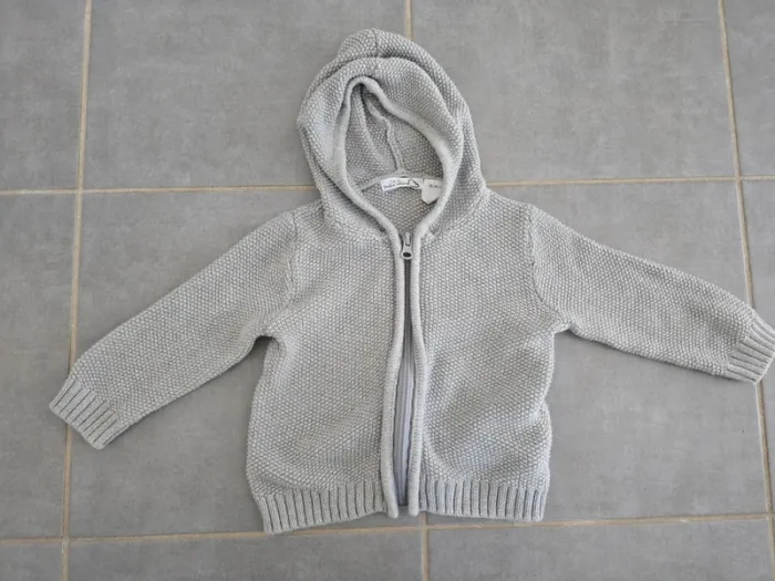 Gilet maille gris