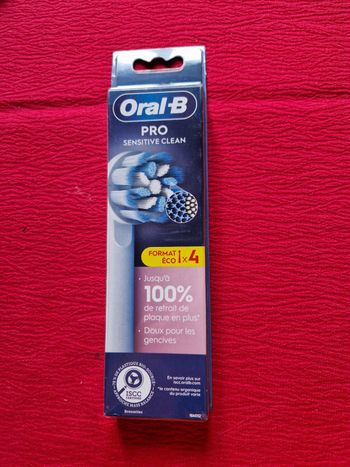 4 brossettes Oral-B Pro Sensitive Clean