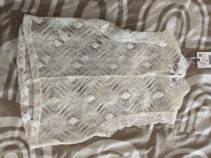 Top Zara femme dentelle taille S - photo numéro 3