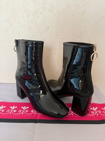 Bottines noir vernis neuves Eram 36