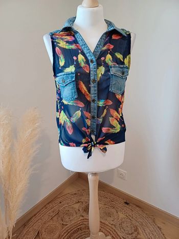 Chemise bi-matière transparente May & Co taille S 36