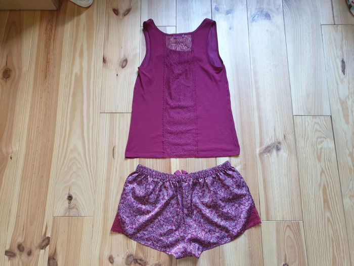 Ensemble pyjama Etam bordeaux - photo numéro 2