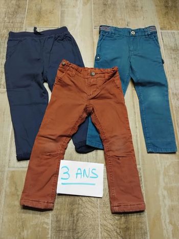 Lot de 3 pantalons garçon taille 3 ans