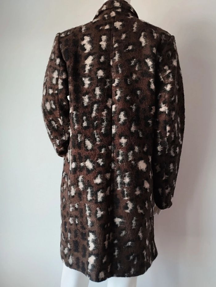 Manteau motif léopard Promod taille s en laine - photo numéro 4