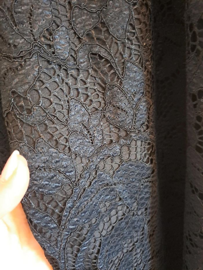 Pantalon dentelle noire avec ceinture - photo numéro 3