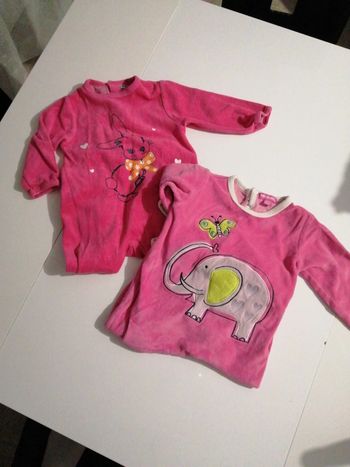 Lot de 2 pyjamas bébé fille 12 mois