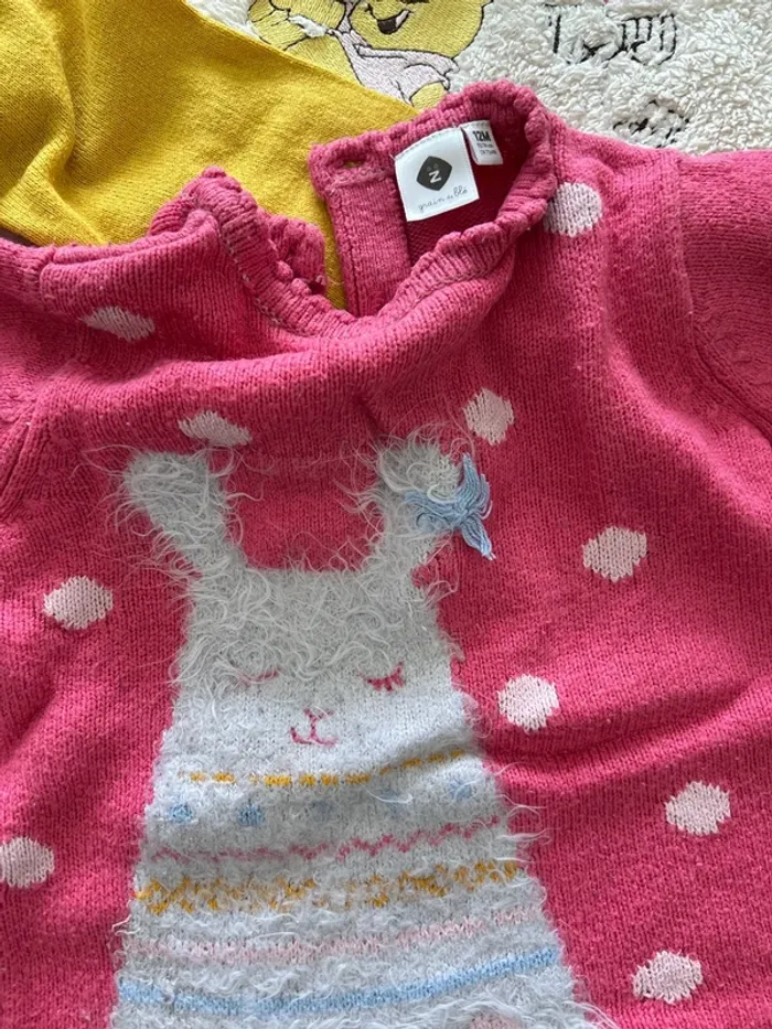 Lot de 4 pull 12 mois fille - photo numéro 4