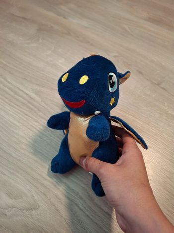 Peluche enfant dragon bleu fizzy