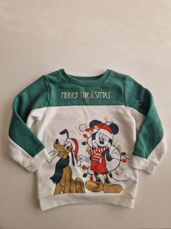 Sweat molleton garçon 24/36 mois Noël Mickey Disney Primark