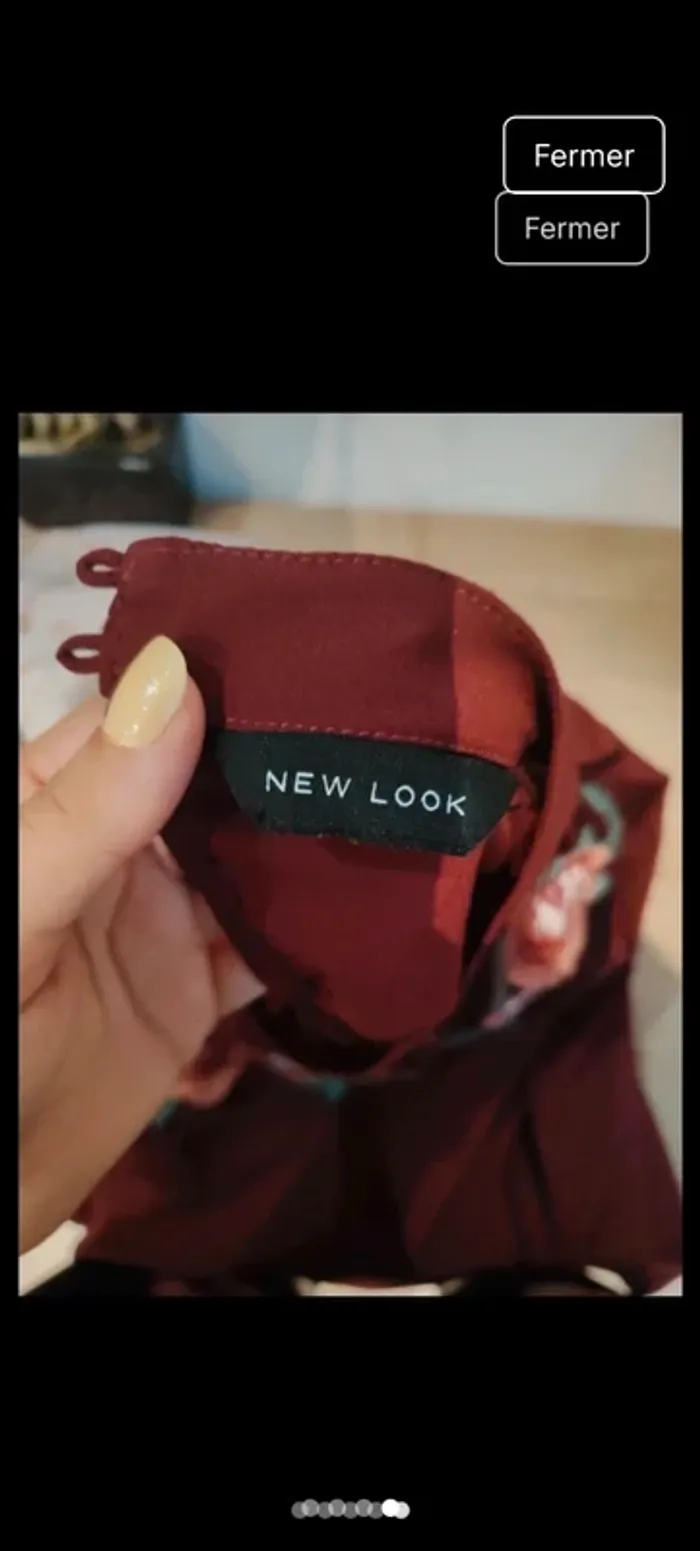 Blouse new look bordeaux taille 40 - photo numéro 4